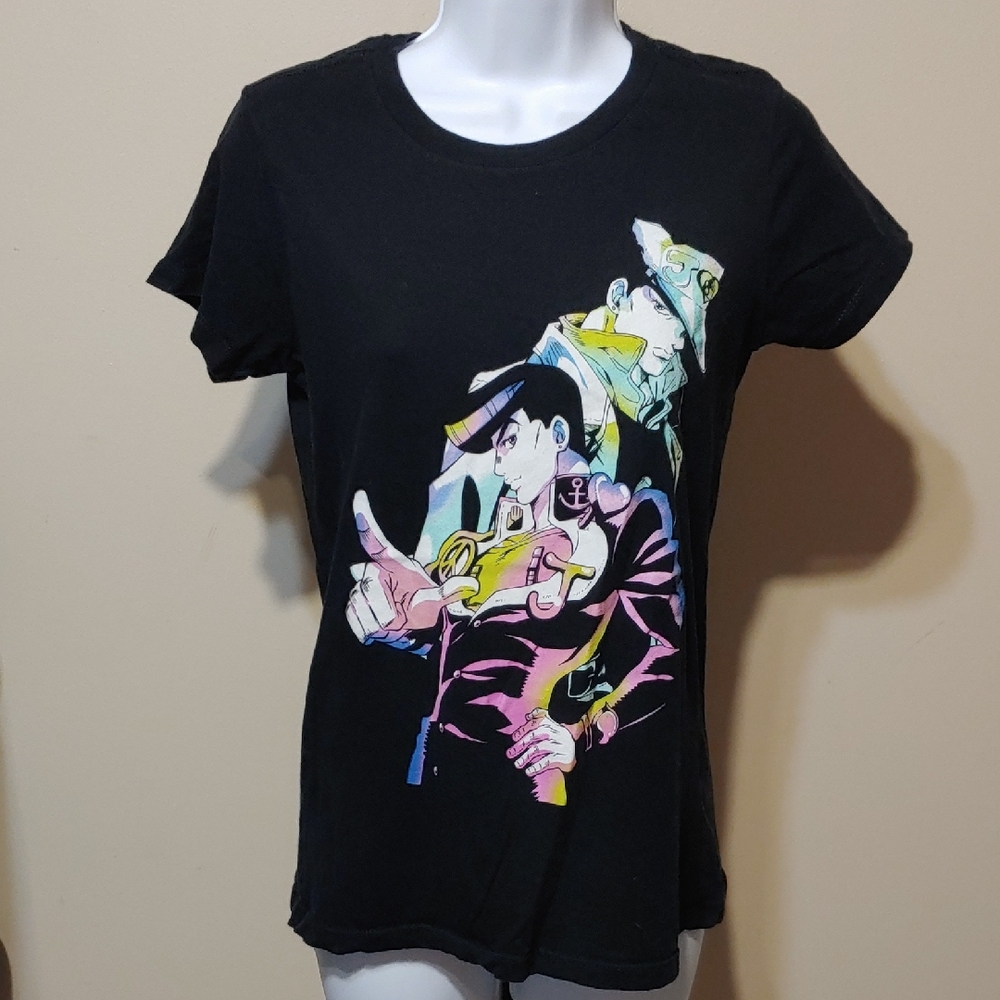 JoJo Bizarre Adventure Graphic Black Short Sleeve Tee